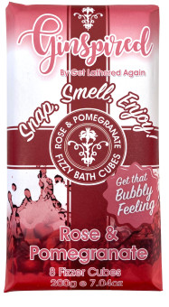 Ginspired Bath Fizzer Cubes Rose & Pomegranate