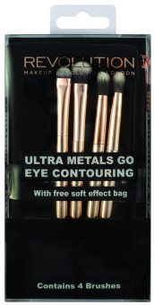 Revolution Ultra Metals Go Eye Contouring 4 Brush Set