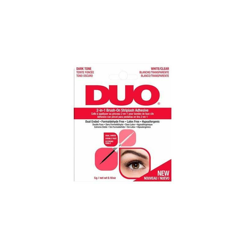 DUO 2-in-1 Brush Striplash Adhesive Dark Tone