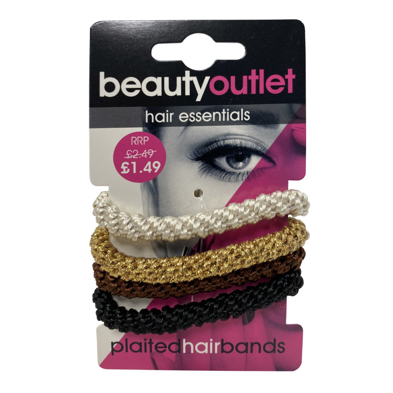 Beauty Outlet Plaited Hair Bands x4