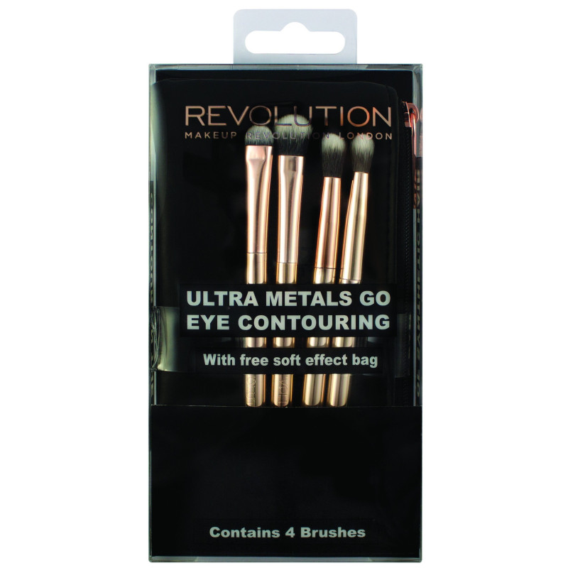 Revolution Ultra Metals Go Eye Contouring 4 Brush Set